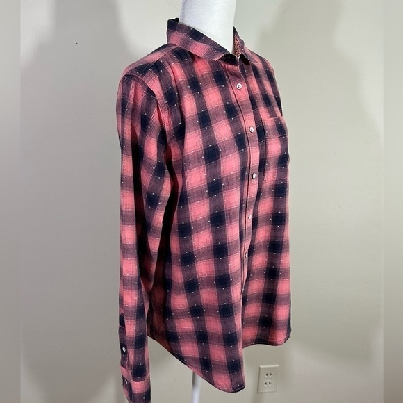 Stylus sz lg button down shirt in a blue and pink plaid - Picture 9 of 12